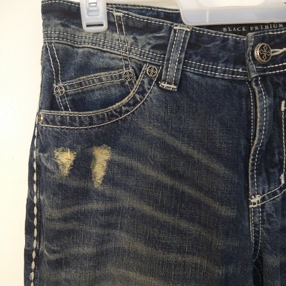 Affliction Distressed Denim Jeans Size 34 - Picture 4 of 13